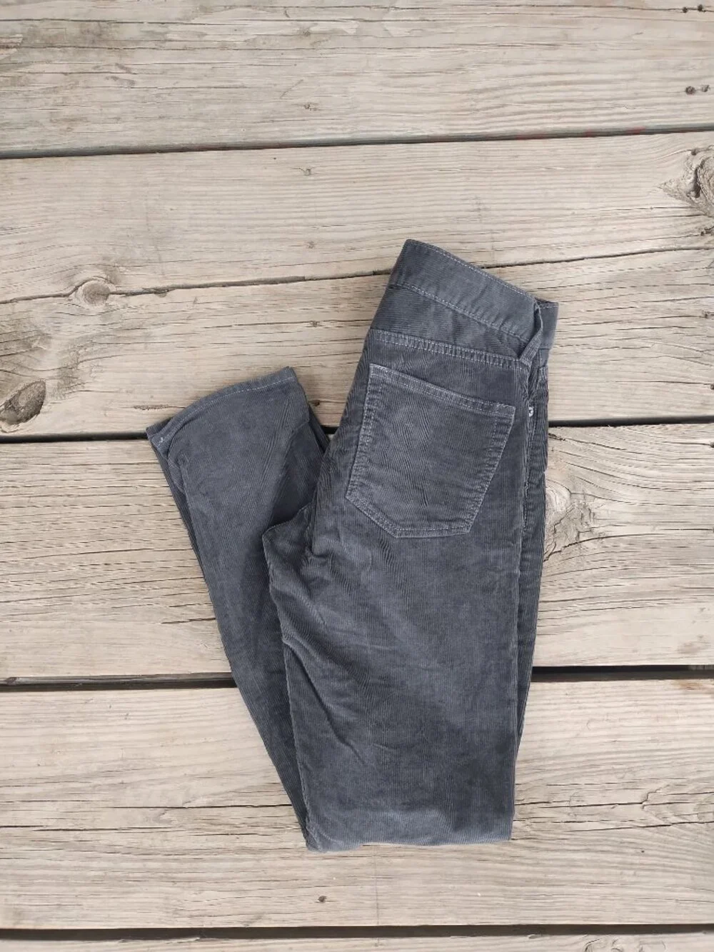 J. Crew Skinny Fit Stretch Corduroy Pants Grey 29x32